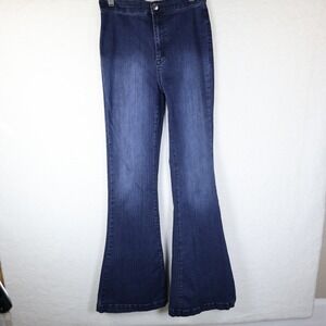 Altar'd State Jeans Women's 27 Dark Wash High Rise Flare Bell Bottom‎ Stretchy